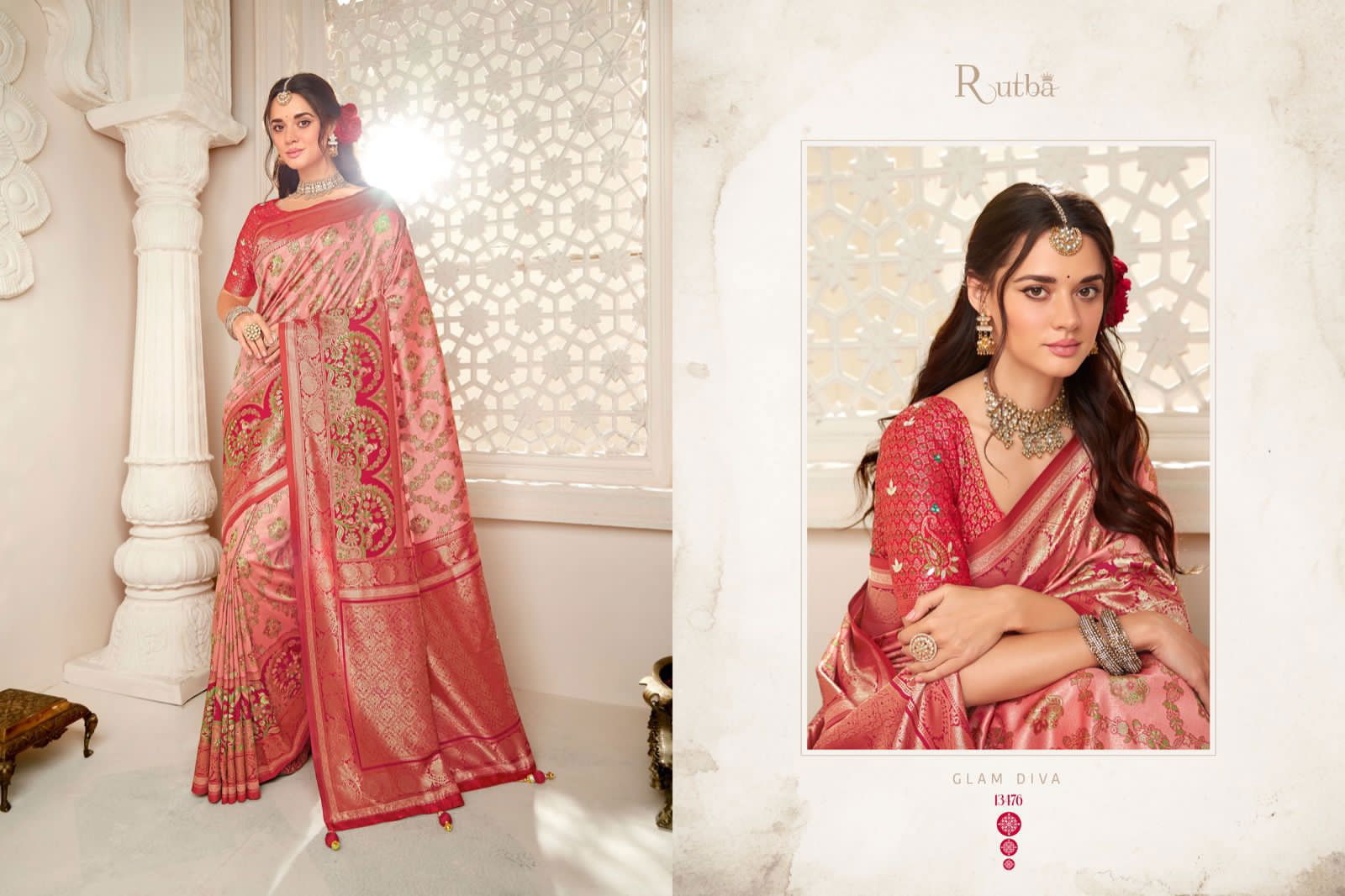 Rutba Vol 9 By Krishna Gokul Silk Wedding Sarees Catalog